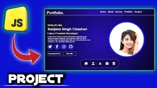 How To Create Responsive Portfolio Website Using HTML CSS & JavaScript | JavaScript Tutorial Steps |