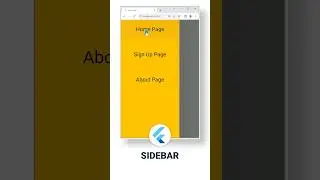 📱😎 How to make a Sidebar in Flutter.