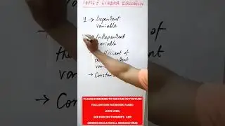 Linear equation! Mathematics made easy.