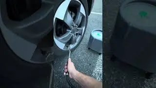 How to inflate tires at a German gas station. 