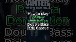 Learn PANTERA - DOMINATION / Double Bass Groove #pantera #vinniepaul #domination