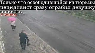 Только что освободившийся из тюрьмы рецидивист сразу ограбил девушку.
