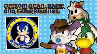 Bean, Bark, and Fang plushies for SuperSonicBlake