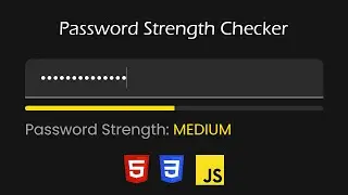 Build a Simple Password Strength Checker with HTML, CSS and JavaScript | Beginners Project
