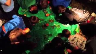 The kids duncking for apples at our life group party we had