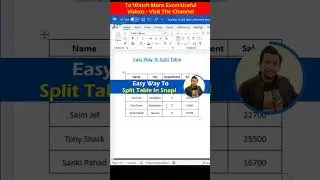 Split Tables with This EASY Keyboard Shortcut! 😮 MS Word Tips And Tricks 