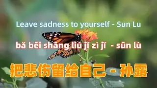 把悲伤留给自己 - 孙露 ba bei shang liu gei zi ji - Sun Lu.顶级磁性女声.Chinese songs lyrics with Pinyin.