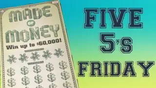 Five 5's Friday!! Made Of Money tickett!! Wisconsin Lottery Scratch Offs!!