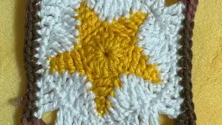 Crochet star granny square #beginners #making #grannysquare #star #beautiful #crochetforbeginners