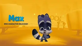 Playing with Max the racoon