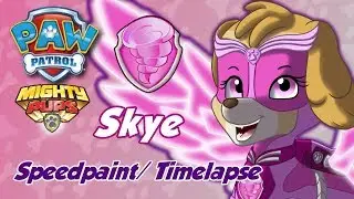 PAW Patrol 'Mighty Pup' - Skye (Speedpaint/ Timelapse)