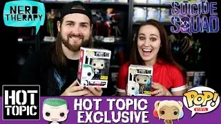 Hot Topic Exclusive Joker and Harley Quinn Suicide Squad Funko Pops