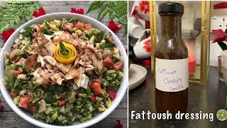 Lebanese fattoush salad dressing 🥗 طريقة تحضير صوص الفتوش على الأصول