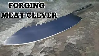 Forging A Meat Cleaver From A Giant Gear
