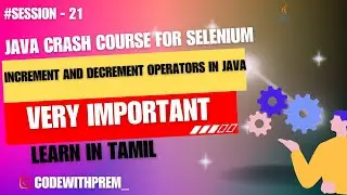 increment and decrement operator in java | 21 | code with prem #codewithprem #tamil