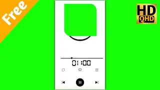 Free green screen audio player panel | No copyright 0.50 sec audio player 