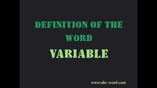 Definition of the word 