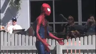 Spiderman drops in to David Lloyd in Epsom.