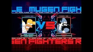| M.U.G.E.N | 3v3 {Request} Team Homer Simpson (1P) Vs Team Mordecai (CPU)