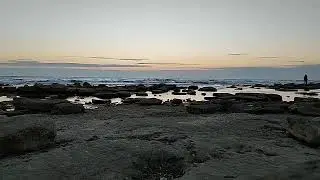 Caspian sea, sunset. 11.10.2022