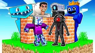 Build to SURVIVE on ONE CHUNK with SPEAKER FAMILY!