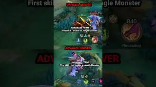 HANZO REVAMPED! OFFICIAL VS ADVANCE SERVER #hanzo #mlbb #ashplays #shorts #fyp