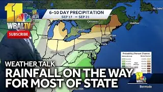 Weather Talk: Most of Maryland can expect more rainfall than normal in coming days
