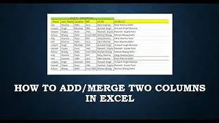 How to Merge Cells in Excel