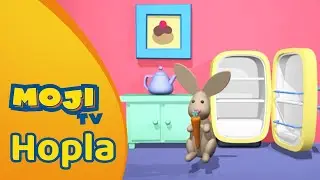 LOLA, AAP EN KONIJN HEBBEN HONGER 😄 | HOPLA 🐇 | Nederlandse Kinderseries | MojiTV