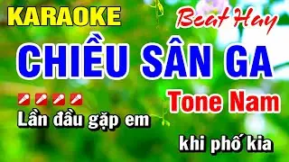 Karaoke Chiều Sân Ga Tone Nam Nhạc Sống (Beat Hay) Hoài Phong Organ