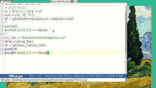 Python in Emacs 0012 - How to handle NaN in Pandas dataframe?