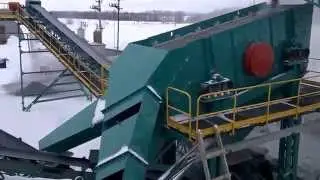 Запуск дробильно-сортировочного комплекса (ДСК на базе грохота ГИС-54)
