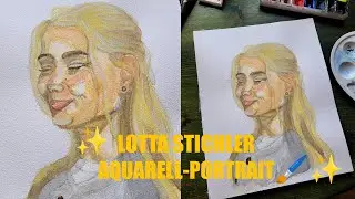 Lotta Stichler Aquarell Portrait🖌️✨ #lottastichler #aquarellportrait