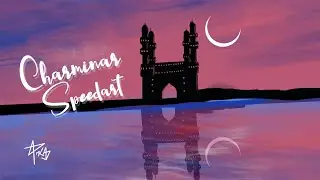 Drawing Charminar imagine to draw in ocean landscape