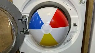Experiment - Full Beach Ball with Water in a Washing Machine