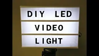 Easy DIY LED video light with adjustable temperature