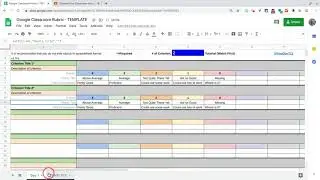 Google Classroom Rubric Spreadsheet - Template
