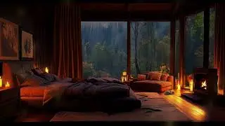 Fireplace Fire & Rain Sounds | Şömine Ateşi ve Yağmur Sesleri 