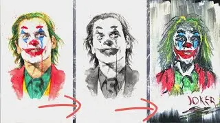 Картина Джокер акриловыми красками | Joker acrylic painting | рисунок акрилом | пародия Джокера