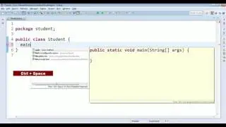 Shortcut to add a main method and system.out.println() in eclipse.