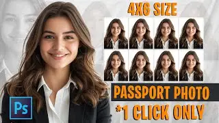 How to make Passport size photo in Photoshop only *1 Click* || How to make action in photoshop