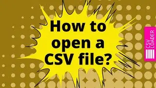 How to open CSV file?