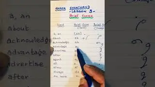 LESSON 4 - Brief Forms in Gregg Shorthand 