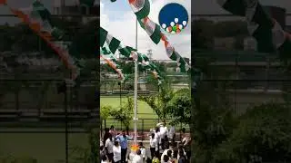 Flag hoisting on 78th independence day #78thindependenceday #nationalanthem #shorts #proudindian