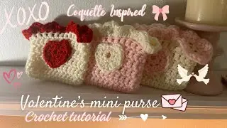 Valentines crochet mini purse ❤️ | Crochet Tutorial 🎀🤍
