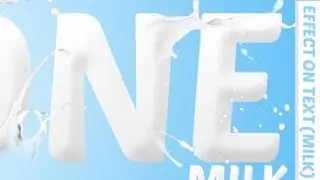 Photoshop cs6 Effect on text (Milk) tutorials