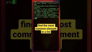 Find a most common element is a list in one line code. Python tips and tricks
