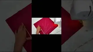 प्लेन कपड़े से डिजाइनर cushion cover बनाएं| #shots #cushion #design