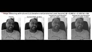 Image Deblurring | Iterative Least Squares । Constrained LS । Algorithms | python