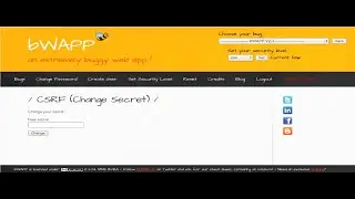bwapp CSRF Change Secret